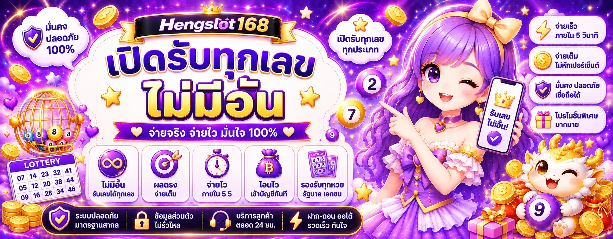 แบนเนอร์หวยออนไลน์ Hengslot168
